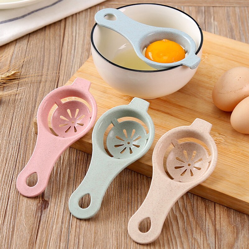 1pc hvit eggeplomme sikting hjemmekjøkken kokk servering 13*6cm plast egg separator matlaging duppeditt kjøkken tilbehør
