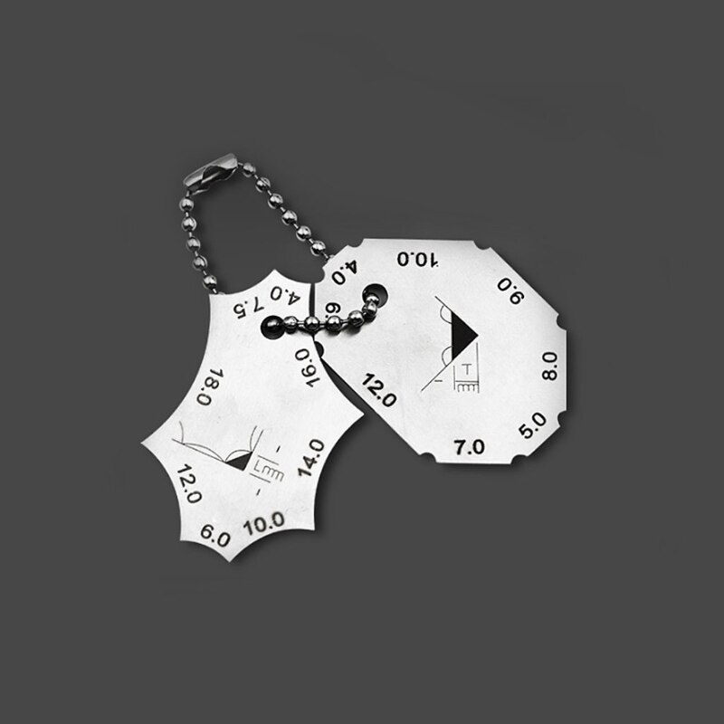 2 Pcs Welding Tools Stainless Steel Welding Gauge Inspection Weld Ulnare Ruler