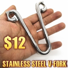 Tirachinas multifuncional de acero inoxidable, V-FORK