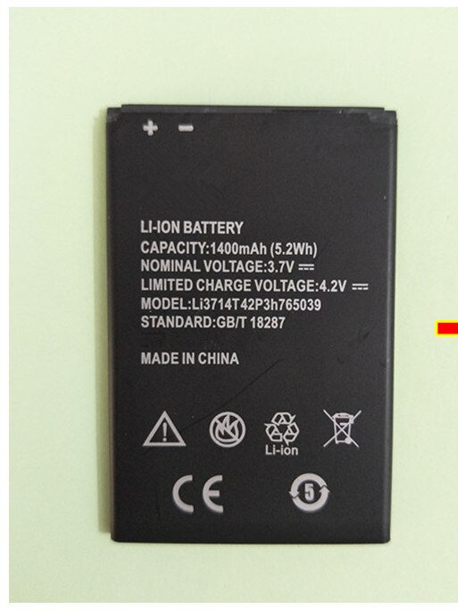 AZK 1400mAh Li3714T42P3h765039 para ZTE Blade Q3 T230 AF3 T220 A3 T221 A5 AF5 A5 de batería Pro de