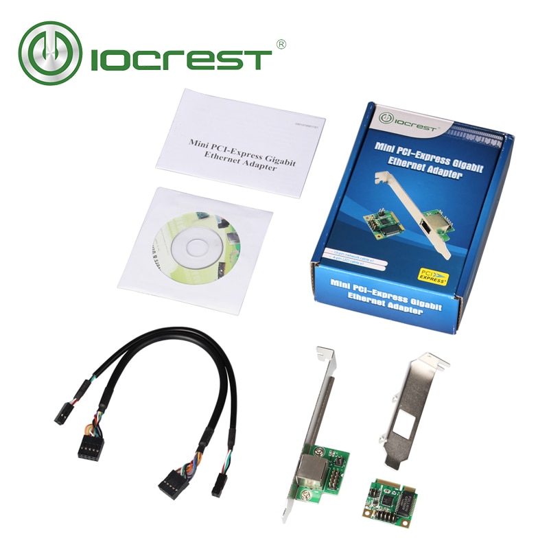 IOCREST Mini PCI-äußern Gigabit Ethernet RJ45 Hafen Adapter 10/100/100 0 Basis-T Netzwerk LAN Regler