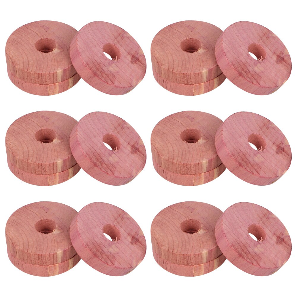 30Pcs Cederhout Ring Circular Bug Muggen Ring Houten Ronde Chips Motbestendig Garderobe Ceder Chip