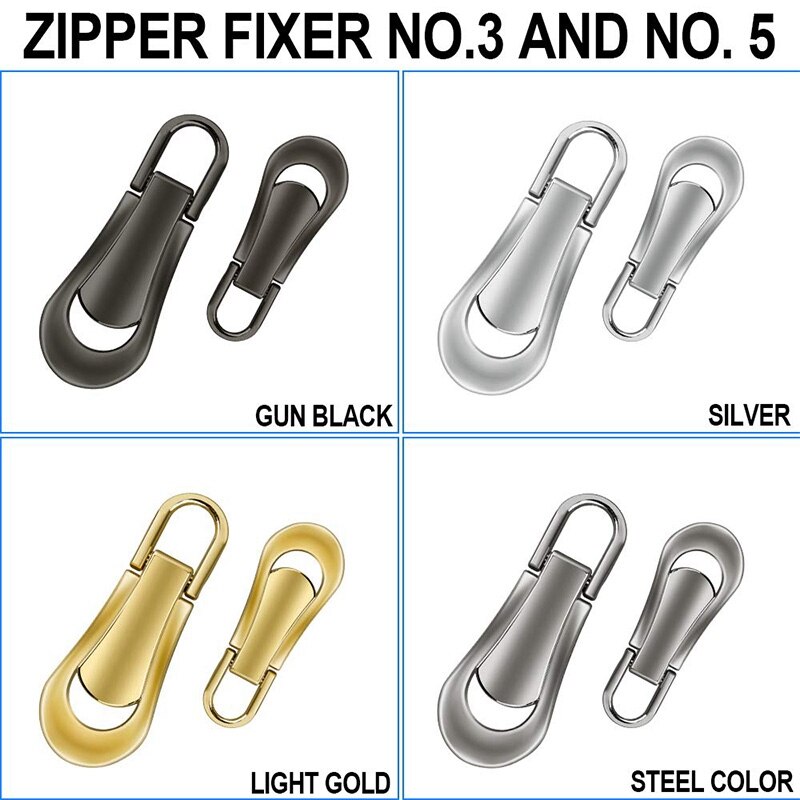 16 pièces tirette tirer onglets remplacement robuste fermeture éclair Fixer fermeture éclair étiquettes réparation tirer Tab pour vêtements, valise, sac à dos, bricolage Cra