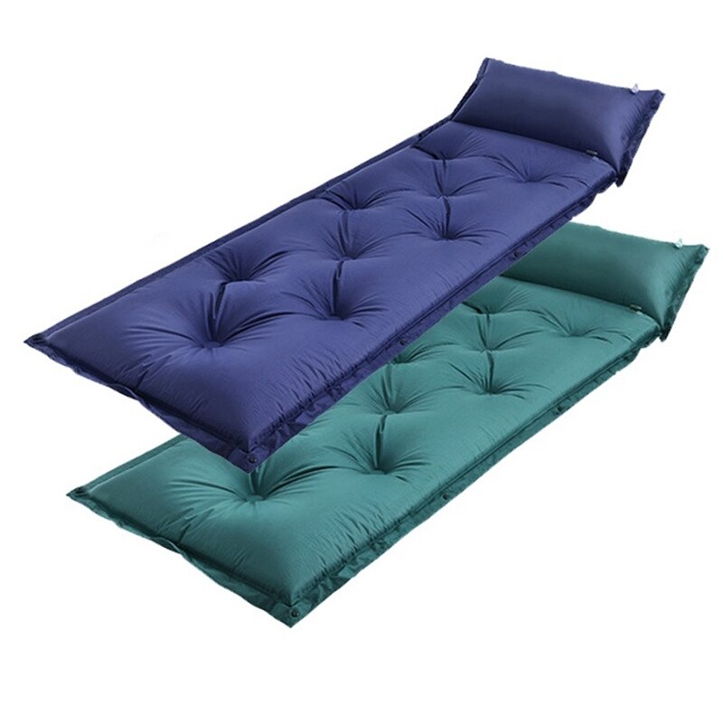 Outdoor Zelfopblazende Camping Mat Vochtbestendige Pad Pvc Opblaasbare Splicing Kussen Tent Mat Vouw-Staat Tent