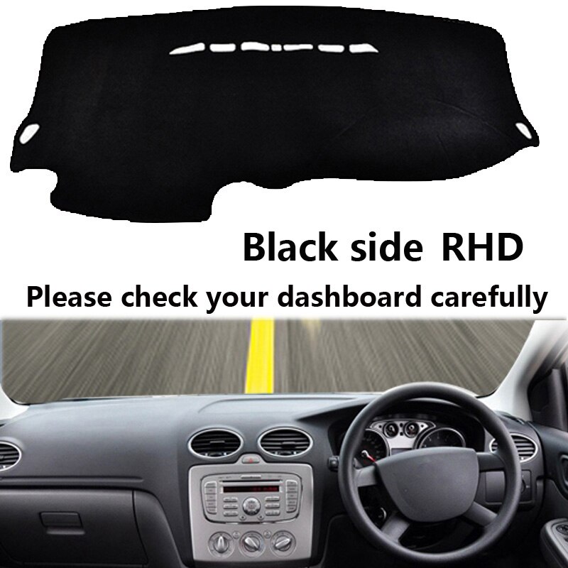 Fit For Ford Focus 2 MK2 2005-2007 Dashboard Cover Dashmat Dash Mat Pad Sun Shade Dash Board Cove: RHD Black Side