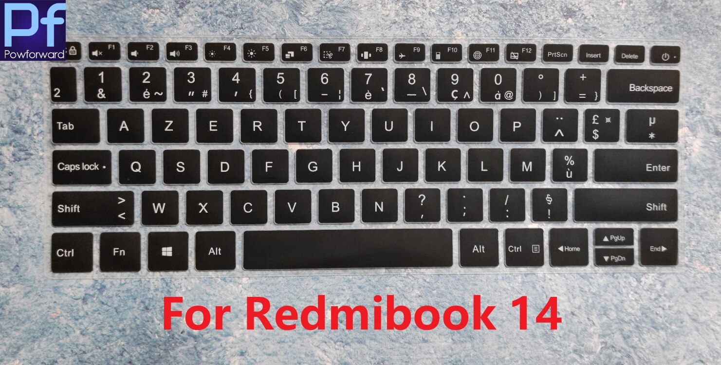Clavier français azerty Silicone clavier couverture peau protecteur pour Xiao mi ordinateur portable Pro 15 15.6 Air 13 13.3 12 12.5 Franch: RedmiBook 14