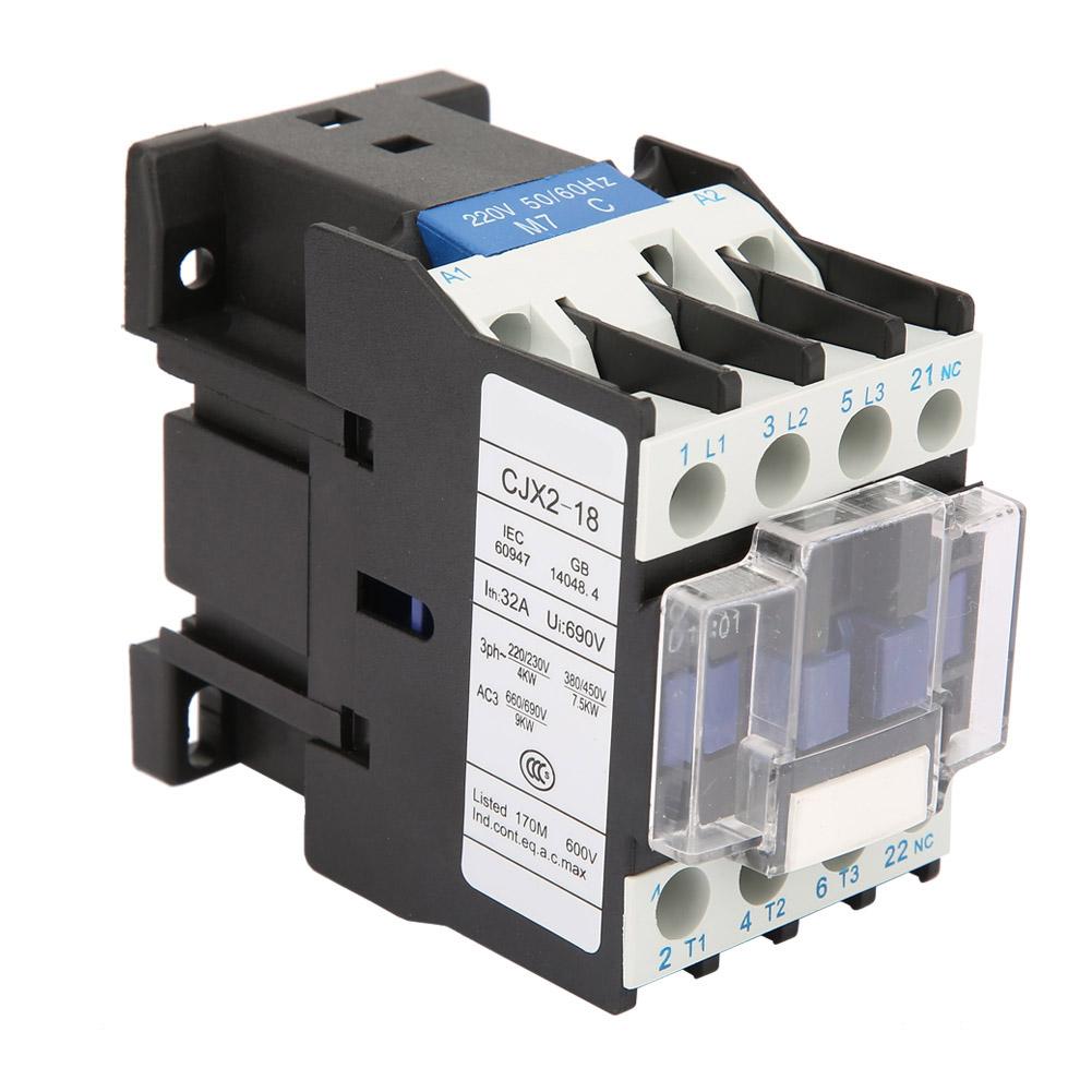 CJX2-1801 Contactor High Sensitivity AC Contactor Industrial Electric AC Contactor 220V 18A