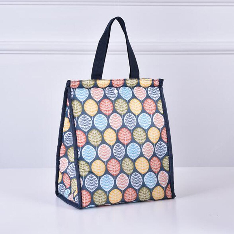 Sac à Lunch en toile isotherme Portable, motif fonctionnel, glacière thermique, sac de pique-nique pliable pour femmes et enfants: Black