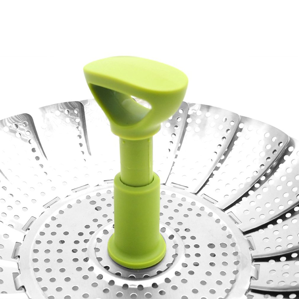 Canasta de vapor de acero inoxidable para verduras, cesta de vapor plegable, utensilio de cocina para microondas