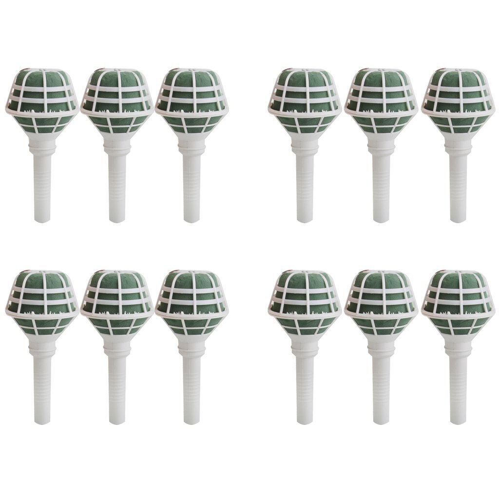 Oasis 12 Pieces Flower Holder Floral Foam Oasis Bouquet Posy Holder for Wedding Bridal Flower DIY floristic foam
