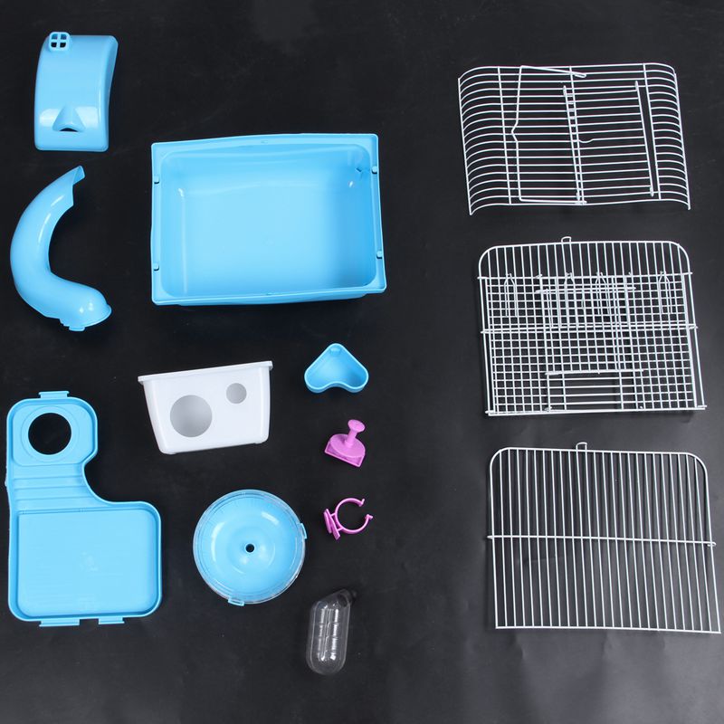 2 piętra piętrowa klatka dla chomika dom z myszką ze zjeżdżalnią