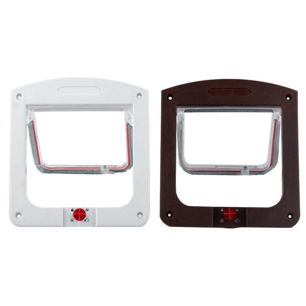 4 Way Lockable Cat Door Security Flap Door ABS Pla... – Grandado