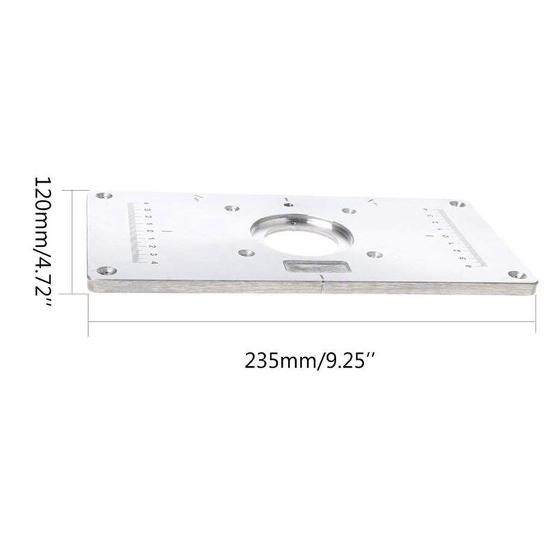 Router Inlegplaat Aluminium Router Tafel Insert Plaat W/4 Ringen Sch... – Grandado