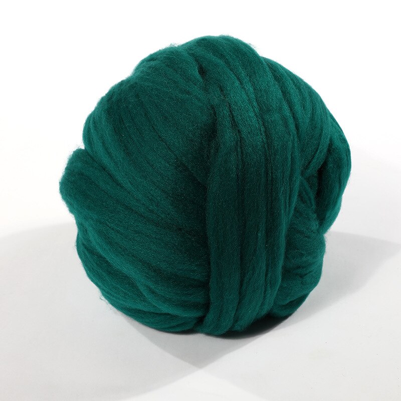 250g super tyk naturlig merinould chunky garn filt uld roving garn til spinding hånd strikning spin garn vinter varmt: 11 mørkegrøn