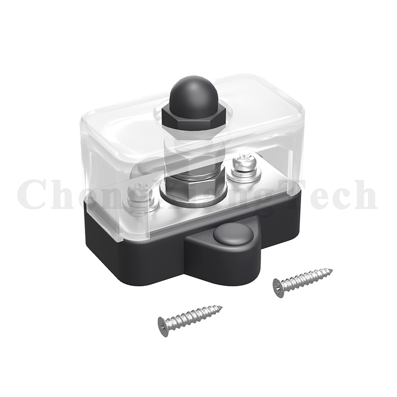 Busbar M6 M8 Post Terminal Studs Battery Junction Block Power Distribution 48VDC 300VAC for Car Boat RV ATV Caravan Solar Panel: Blue