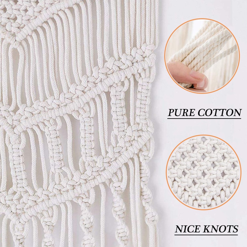 Macrame Wall Hanging Tapestry boho Chic Home Decorative Bohemian Interior Ethnic Apartment Dorm Wall Art Living Room Decorations