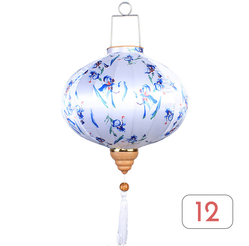 Linterna de seda china para decoración de fiestas, farol de estilo antiguo, Palacio de Vietnam, restaurante, sala de té, Festival de medio Otoño, 12/14 pulgadas: 12 / 12 inch