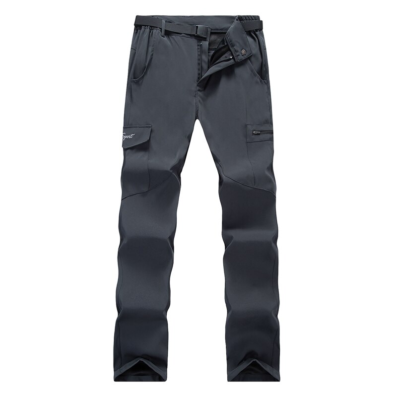 NUONEKO Outdoor Men Women Trekking Pants Quick Dry Elasticity Breathable Hiking Camping Pants Cycling Climbing Trousers PNT43: Dark gray / L