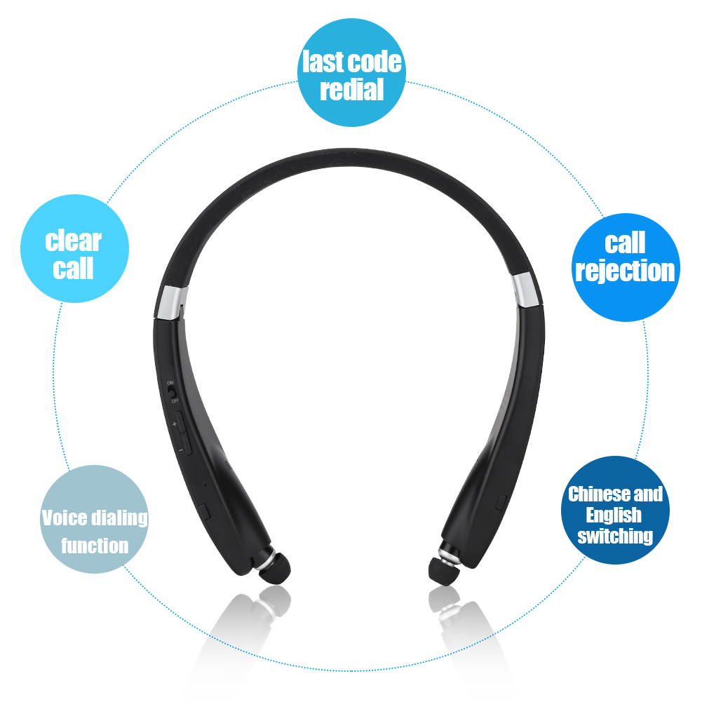 Oortelefoon SX-991 Opvouwbare nekhangende telescopische headset Draadloze Bluetooth-oortelefoon Hoofdtelefoon Draadloze Bluetooth-oortelefoon