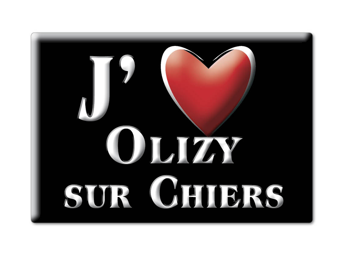 OLIZY SUR CHIERS CALAMITA MAGNETE ÎLE DE Francia (55) FRANCIA frigo magnete souvenir I amore regalo: nero