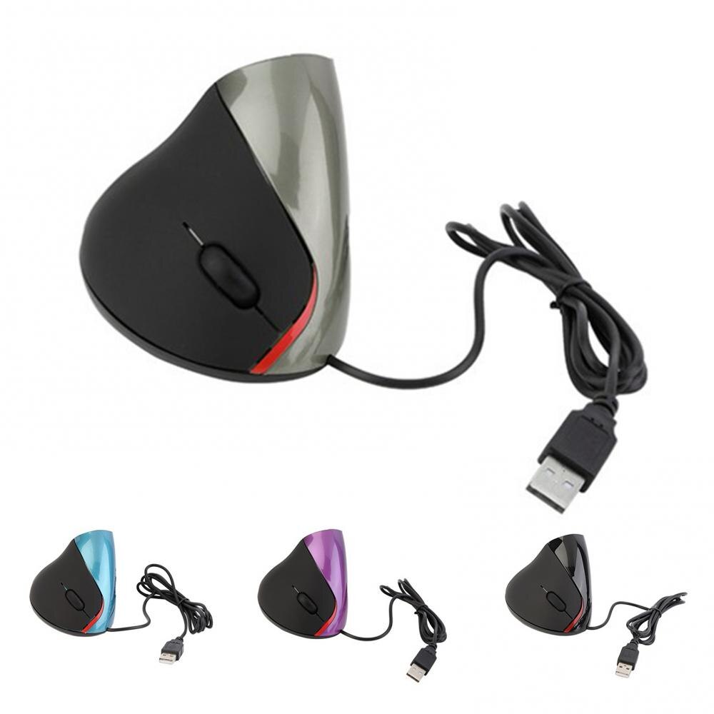Souris verticale ergonomique sans fil, accessoire optique de jeu 6D USB, pour ordinateur portable et PC, droitier ou gaucher