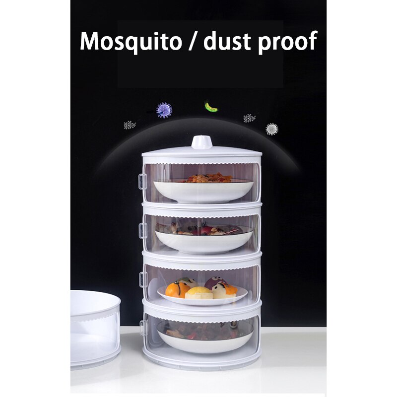 Multi-layer Huishoudelijke Eettafel Restjes Opslag Stof Proof Deksel Voedsel Deksel Stapelbaar Voedsel Isolatie Cover