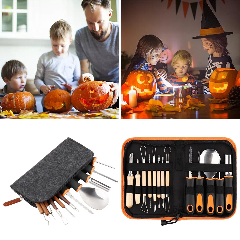 Halloween Pumpkin Carving Tool Stainless Steel Carve Art Knives Set Accessories Halloween Decoration