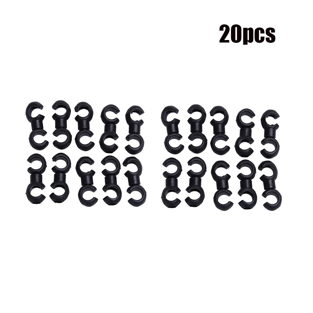 20pcs S Shaped Hook Clips Rotating Bike Brake Gear Cross Cable Tidy Clip Tool for MTB City Road Folding Bike Fixed Gear Bicycle: 20pcs Red