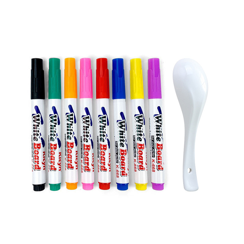 Marcadores mágicos que cambian el Color dibujo marcador de pizarra marcadores de tinta flotante suministros de pintura marcadores para niños pluma de fieltro YB001: Verde claro