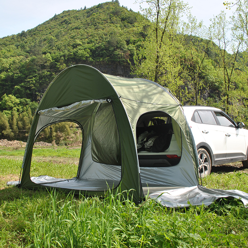 Auto-achtertent met vloer, SUV-achtertentstandaard, vrij Hatchback-tent, royale verticale hoogte, betrouwbaar in alle elementen