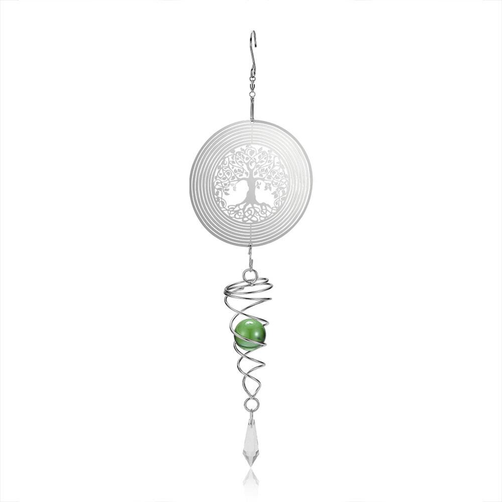 Wind Glockenspiel Nette Wind Glockenspiel Metall Musik Spirale Kristall Ball Wind Für drinnen Und draussen Heimat Oder Einkaufen nordisch Dekoration fenster: 4