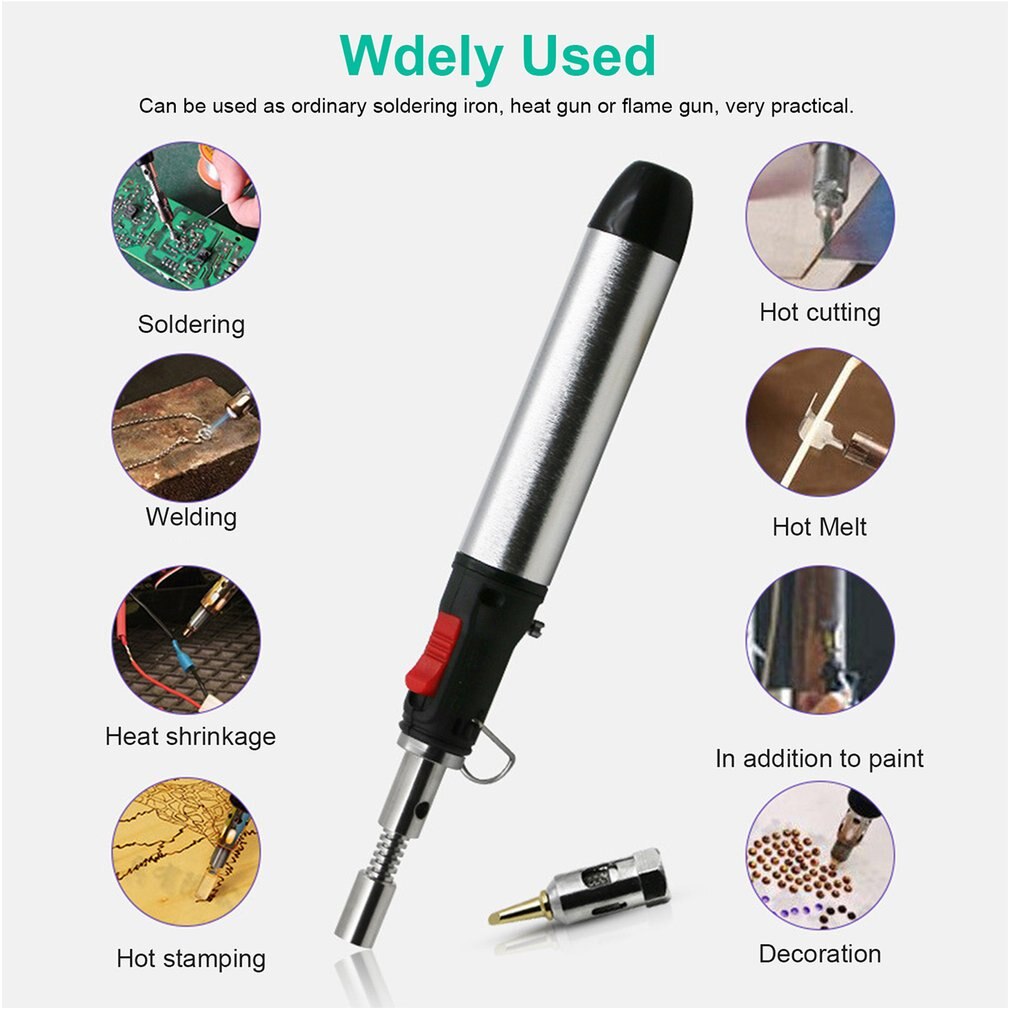 HT-1937 Flame Butane Gas Soldering Iron 12ml Pen Torch Tool Portable Heat Cordless Welding Torches Air Soldering Gun