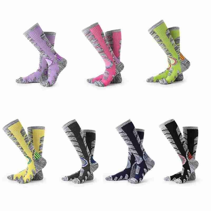 1 Pair Compression Socks Warm Long Thermal Socks For Men Ski Sock Climbing Women Sport Thicker Compression Socks Camping Ou C7D7