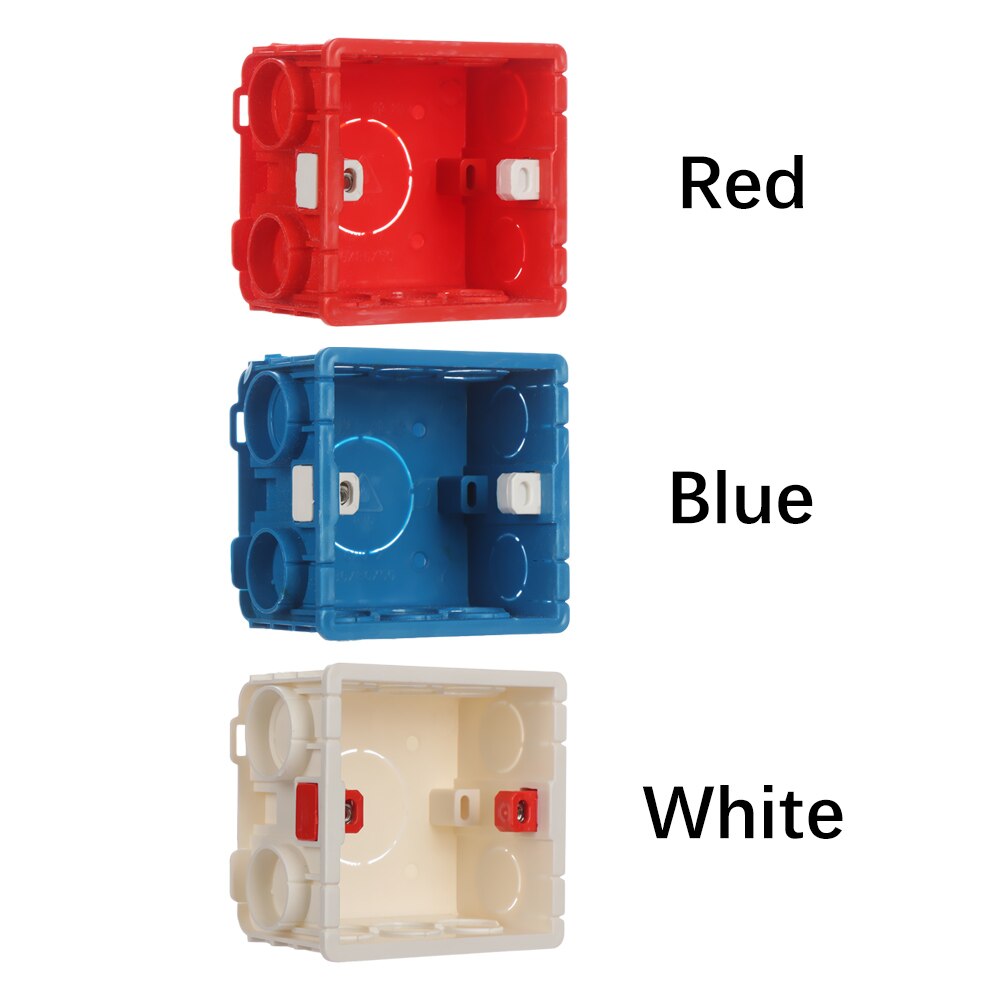 86x86x50mm 86 Type Wall Switch Back Box Plastic Fireproof Wall Plate Mounting Box Stable Heat-resistant Wall Socket Cassette
