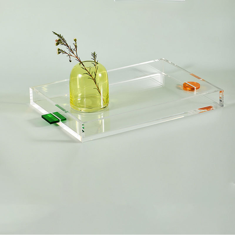 Transparant Acryl Dienblad Snack Cake Water Cup Opslag Bakjes Woonkamer Theapoy Organisatie