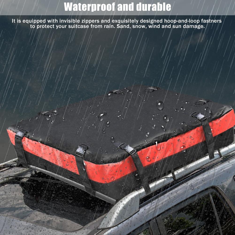 Car Roof Bag Cargo Carrier Waterproof Rooftop Cargo Carrier with 8 Reinforced Straps