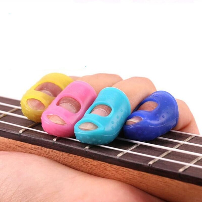 Gitarre Spielen Finger Schutz String Instrument Silikon Finger Protector Links Hand Gitarre Anfänger Praxis Finger Schutz
