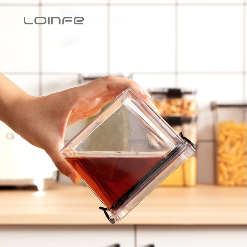 460/700/950/1300/1800ml Kitchen Food Storage Container Box Noodle Sealed Cans Storage Bottle Grain Cereal Dispenser Storage Box