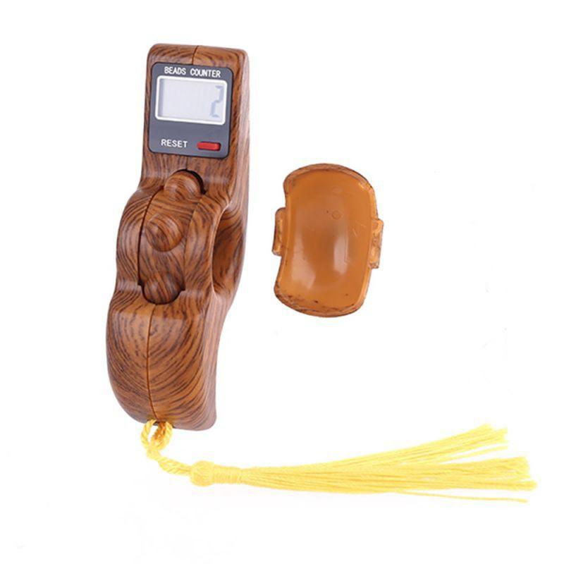 Portable Beads Counter Fall-Resistant Sturdy Accurate Lightweight Rotating Prayer Beads Durable Low Noise Digital Tool Juguetes: Cherry wood