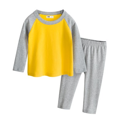 2019 vestiti del capretto di autunno e di inverno vetement enfant fille ragazzi a casa del bambino di usura dei bambini lungo johns meisjes kleding: Oro / 2T