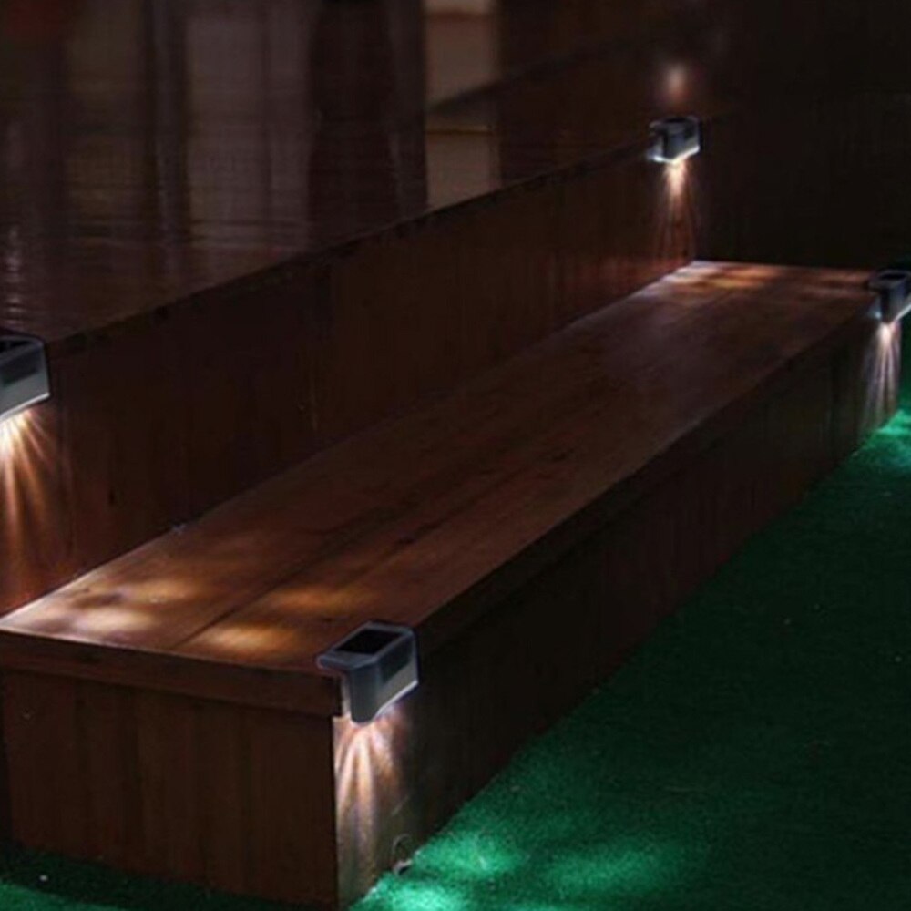 Waterdichte Solar Stap Led Trap Verlichting Reling Lichten Outdoor Security Verlichting Voor Tuin Hek Patio Paden Loopbrug (