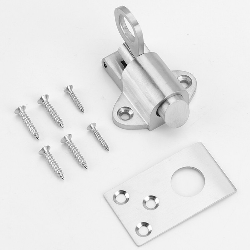 Stainless Steel Spring Door Bolt Wooden Plastic Steel Window Lock Buckle Furniture Cabinet Latch DIY Household Hardware Part