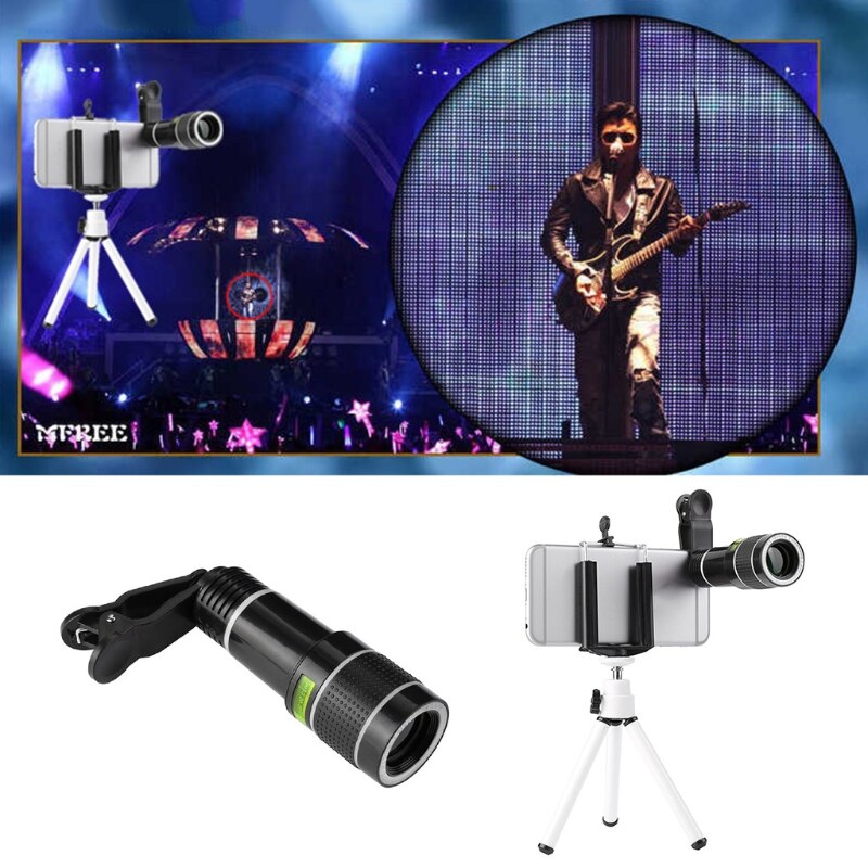 Cell Phone Camera Lens Kit,Universal 20X Clip-On Telephoto Telescope Camera Mobile Phone Zoom lens for most Smartphone