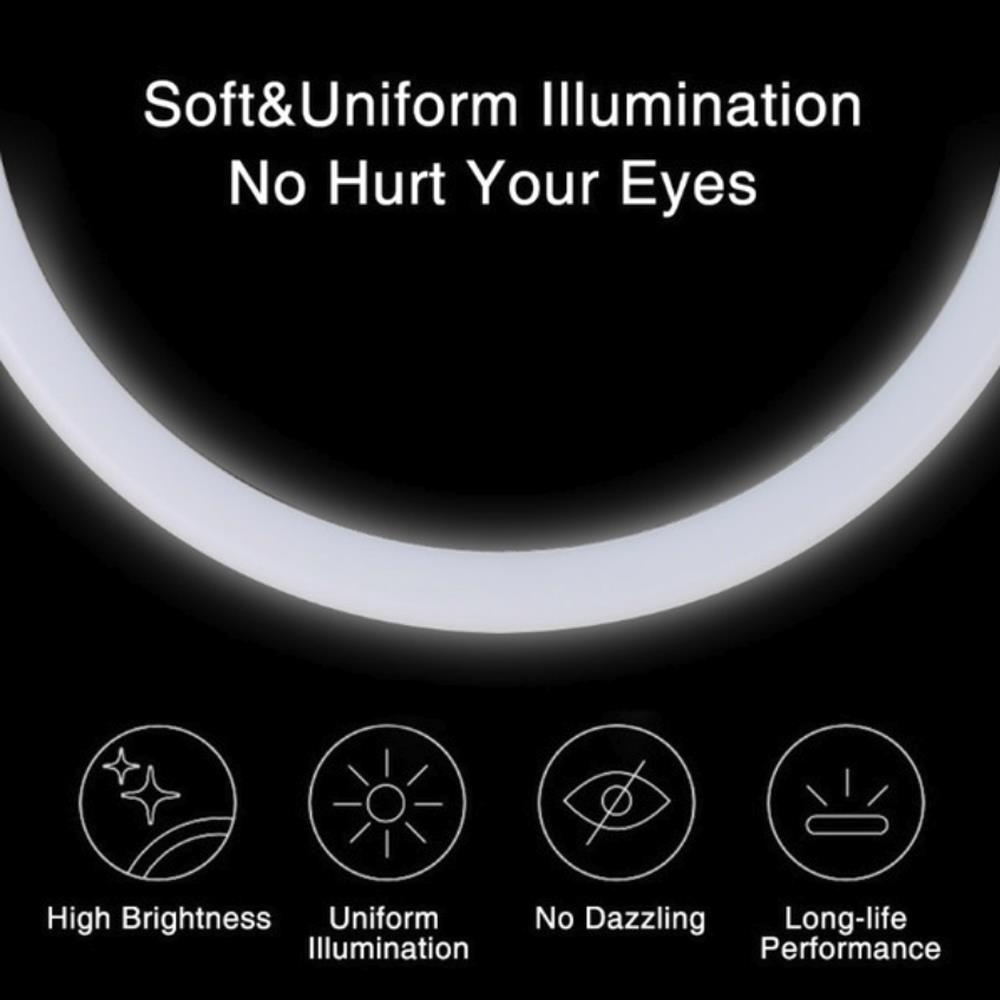 Mirror Lamp Table Mirror Makeup Mirrors Portable Magnifying Luminous LED Lighted Round USB 90 ° Rotation Cosmetic