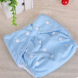 8pc/Lot Baby Adjustable Diapers/Children Cloth Diaper/Reusable Nappies/Training Pants/Washable/Free Sizebtrx0009: sky blue