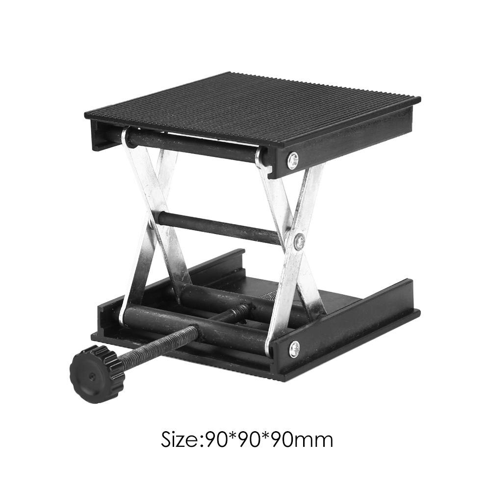 Router Lift Table Adjustable Aluminum Lab Lifting Plate Stand Platform Workbench Woodworking Laboratory Carpentry Tools: 03 Black
