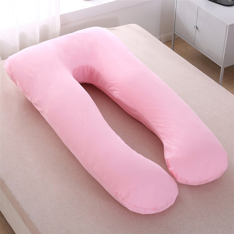 76*127cm graviditetspude pude sengetøj helkropspude gravid behagelig u-form sovestøttepuder vaskbare yyf 015: Yyf 015d-2-127 x 76cm