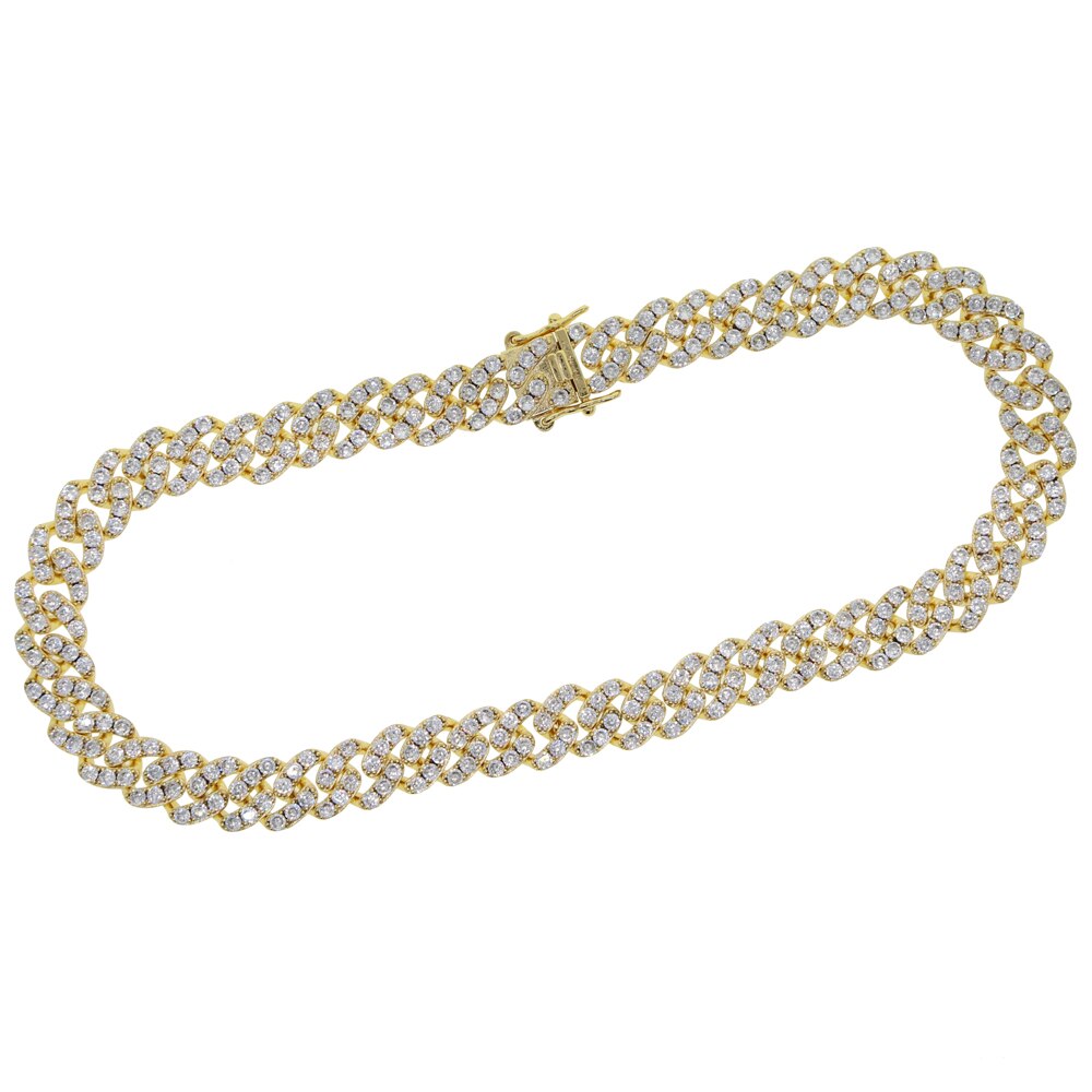 12 millimetri Cubana Miami Link Iced Out 5A cubic zirconia cz Pesante Catena Della Collana Punk Del Choker Bling Bling Pendenti E Ciondoli Hiphop donne degli uomini Dei Monili: gold white cz / 46cm