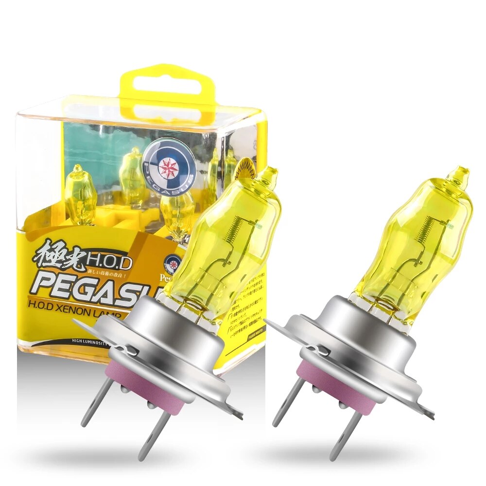 2pcs 100W 12V 2800K Yellow Halogen Bulbs H1 H3 H4 H7 H9 H11 9005 9006 Fog Lights Halogen Bulbs