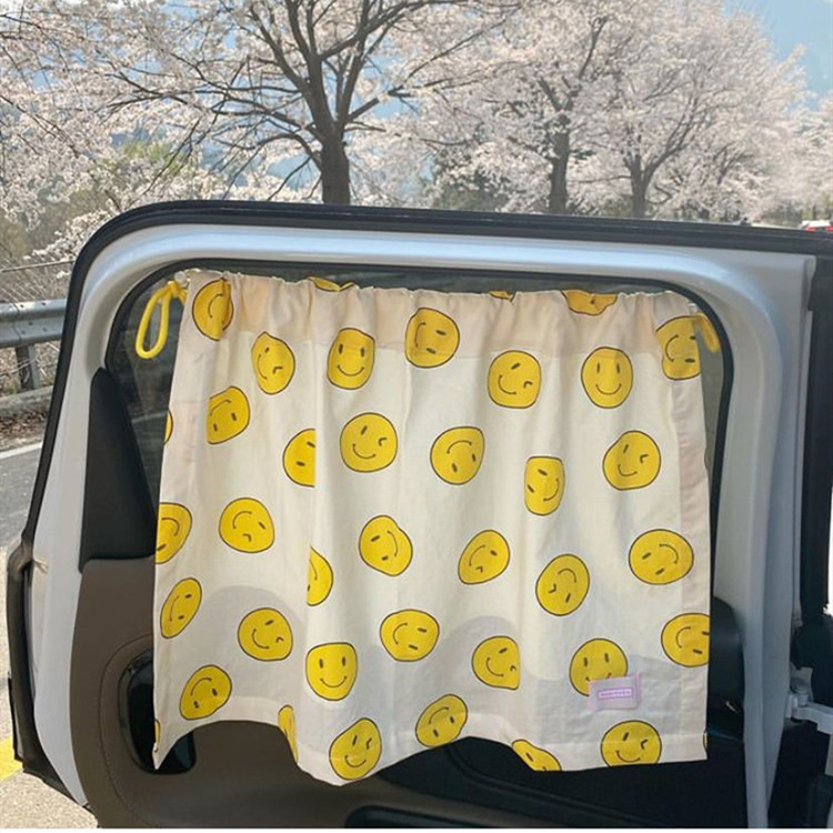 Pare-soleil pour pare-brise de voiture, rideau pare-soleil de voiture, joli pare-soleil de voiture imprimé, pare-soleil de voiture de dessin animé mignon, pour fenêtre arrière